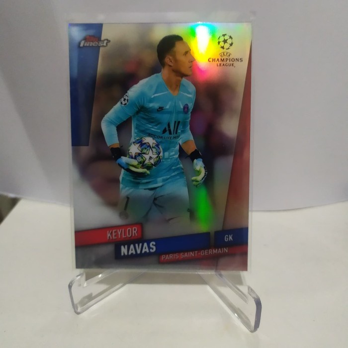 kartu bola topps finest refractor 2019-2020 keylor navas psg #49 rare rerekeke85