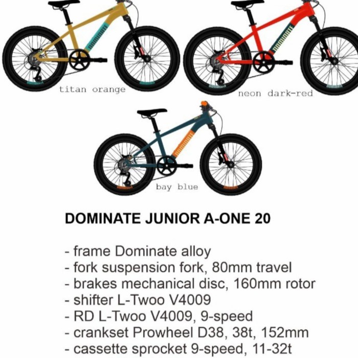 sepeda dominate junior a-one fikafika8187