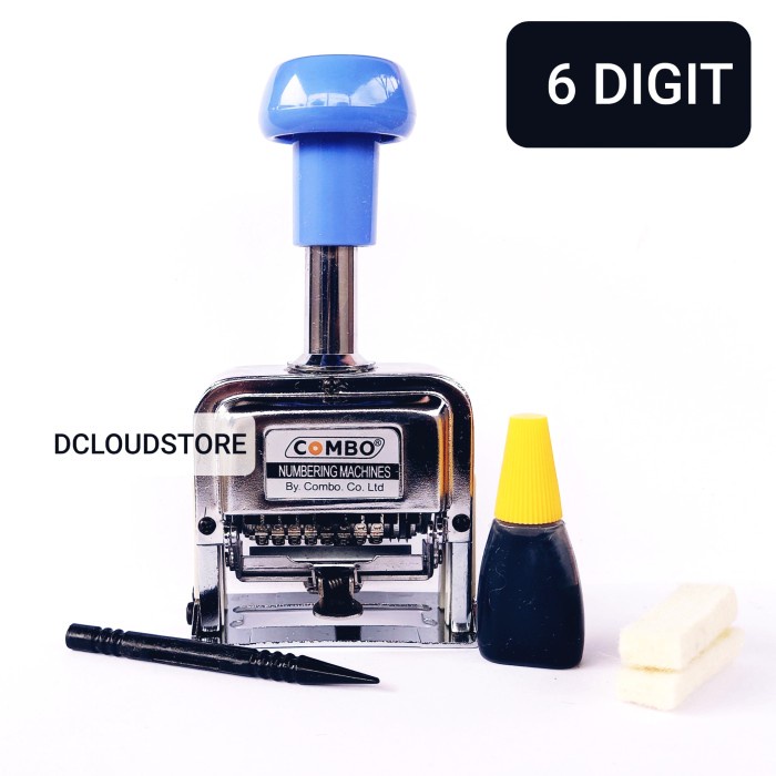 

Stempel Angka Nomor 6 Digit Otomatis Combo 106s 6 Digits Stamp Cap