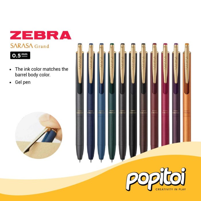 

Zebra Sarasa Grand Vintage 0.5 Mm Retro Color Gel Pen Pulpen Bolpoin