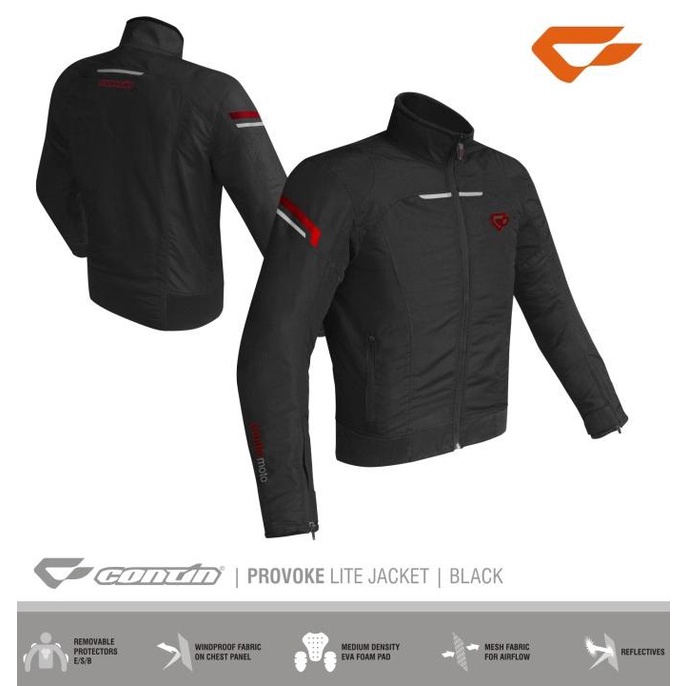 Jaket Contin Provoke Black | Jaket Touring Contin