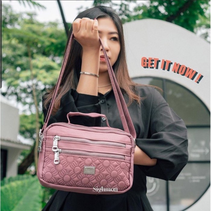 Tas Sighmon Selempang 708-49 Bahan kanvas. Tas Wanita Import Terbaru ORIGINAL 100%