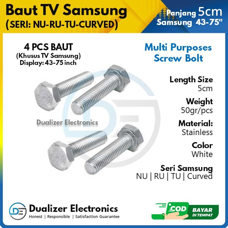 Menarik Baut Bracket Tv Samsung Seri Nu Ru Curved 43-75 Inch Uhd Smart Tv