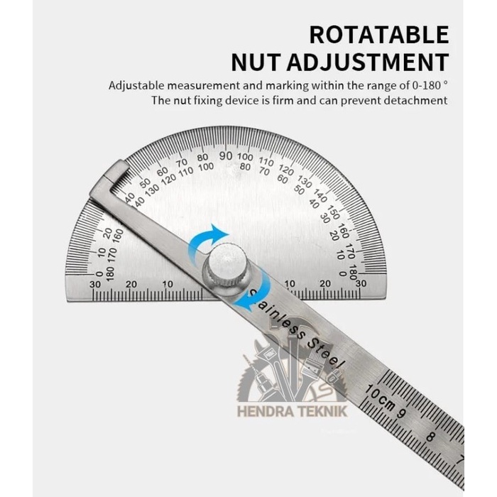 

Busur Derajat Protractor Alat Ukur Sudut Penggaris Kemiringan Sudut 10 Star