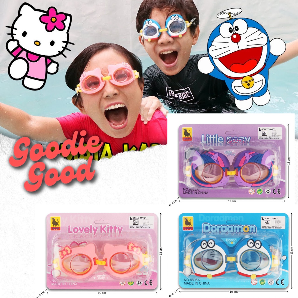 Kacamata Renang Anak Karakter Little Pony Doraemon Hello Kitty - 8823A