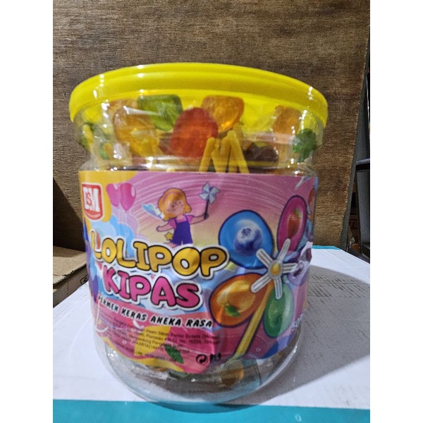 

Lollipop Kipas Permen Keras Aneka Rasa Buah Permen Windmill 50pcs