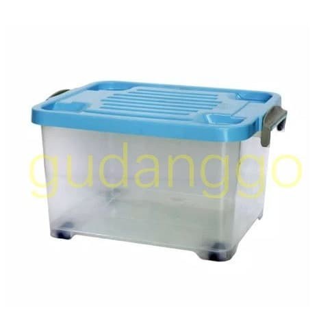 Container Box 50 Liter 1038-AR Kiramas Roda Bening / Transparan