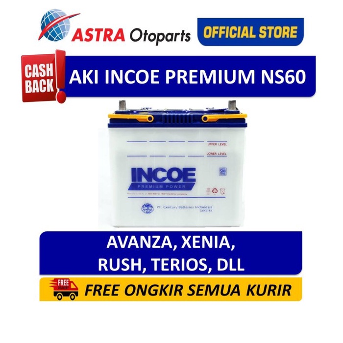 Ready Aki Mobil Incoe Premium NS60 Avanza Xenia Rush Terios INPR-NS60