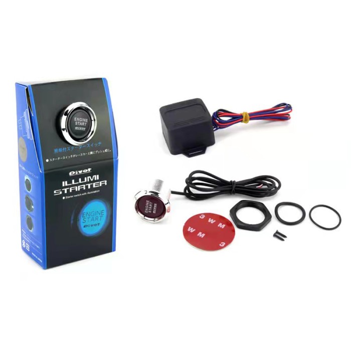 Pivot Keyless Engine Start Stop Push Button Tombol Starter Mobil