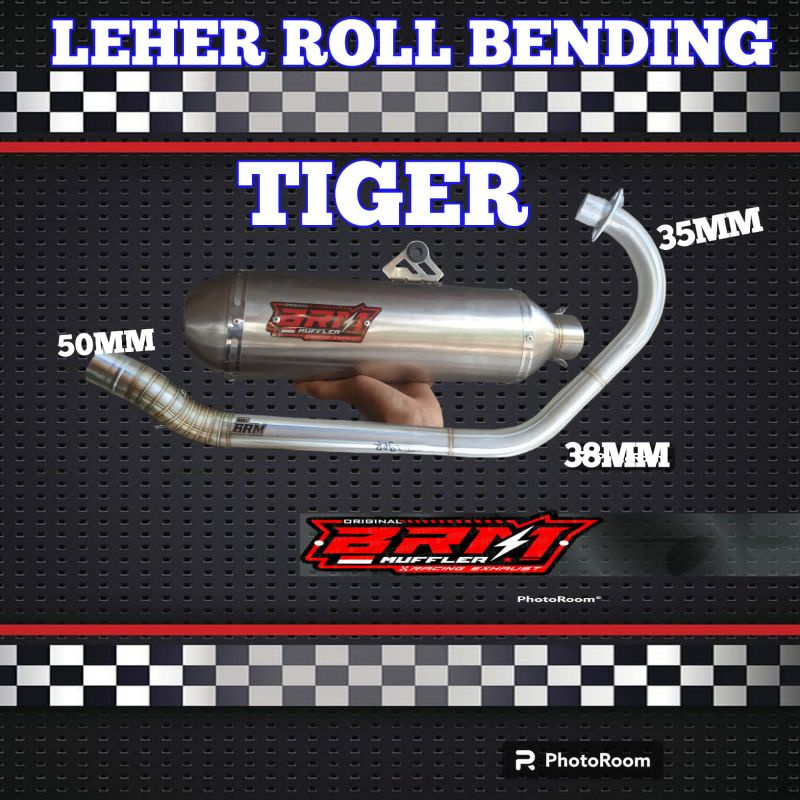 Knalpot brm kapsul inlet 50mm tiger leher bending tiger dm 35-38-50 original brm racing