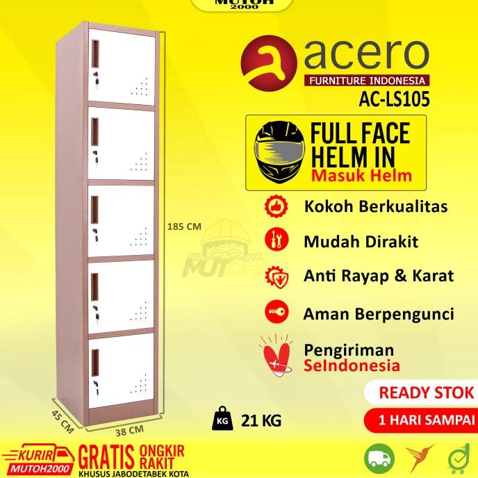 

Acero Ac-Ls105 Loker Locker Besi 6 Pintu Full Plat Limited Edition