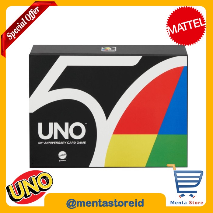 UNO Premium 50th Anniversary Edition Card Games Mattel Kartu Original