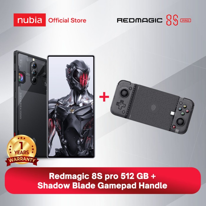 NUBIA REDMAGIC 8S PRO 16GB/512GB + SHADOW BLADE GAMEPAD HANDLE
