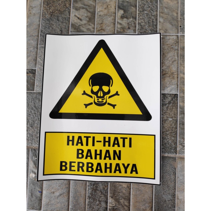 

Terlaris - Stiker Vinyl Hati Bahan Berbahaya Himbauan Pabrik Kantor Peringatan