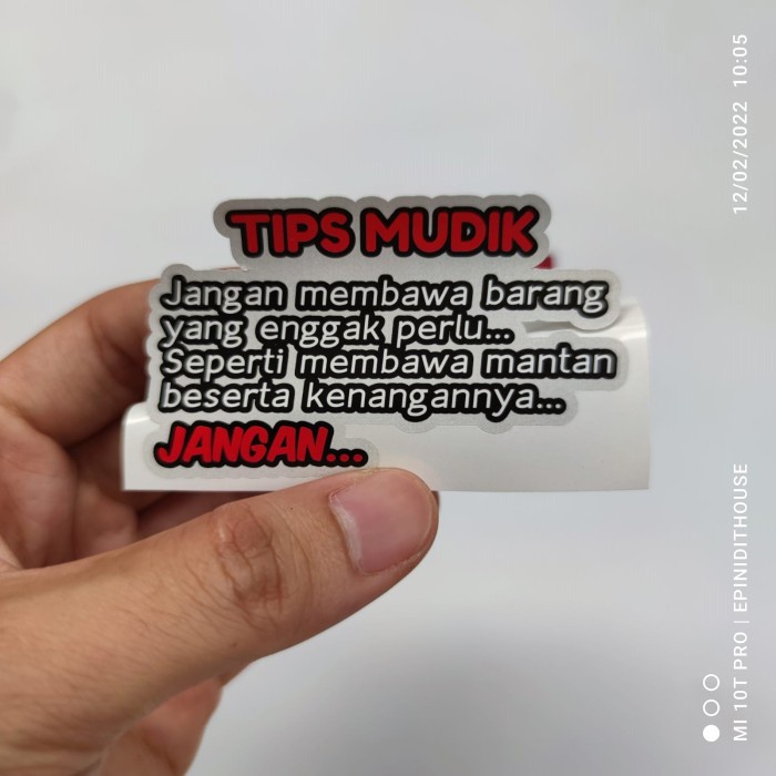 

Terlaris - Stiker Tips Mudik Kata Humor Lucu Viral Meme Motor Nyleneh Plesetan
