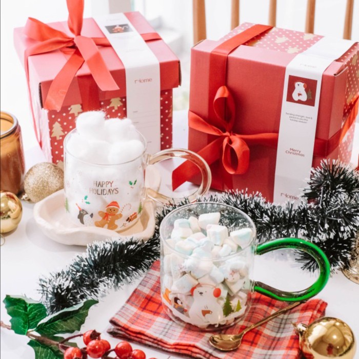 

DISKON MURAH Ratel Home Christmas Hampers - Mug Christmas + Spoon BERRY30.JAYA