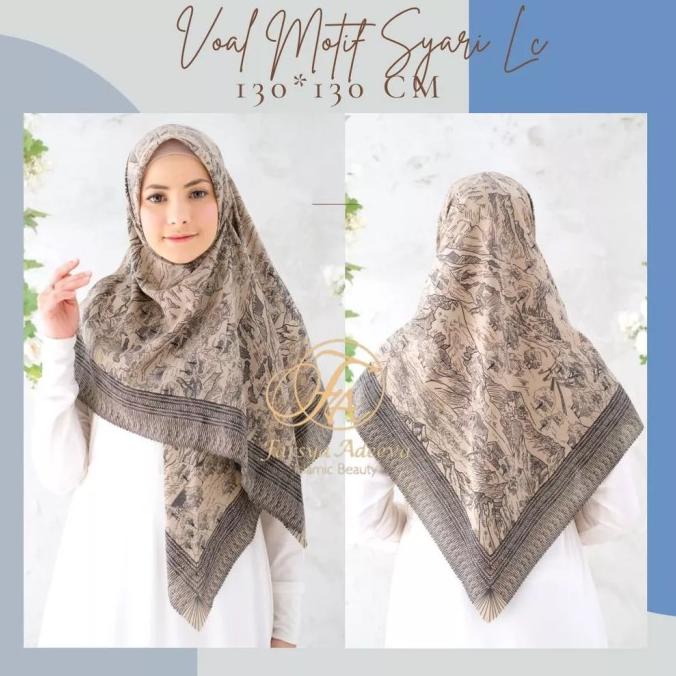 SALE Kerudung Segiempat Motif Jumbo Lasercut Hijab Segi Empat Syari Termurah