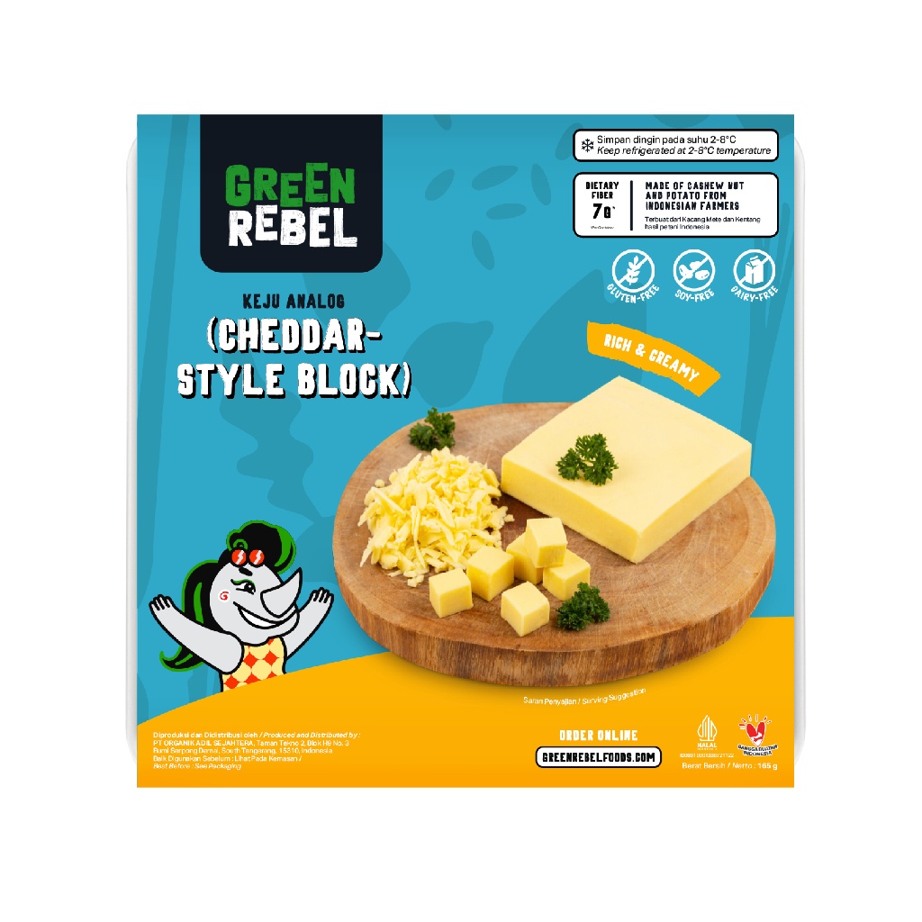 

Green Rebel Cheeze Keju Cheddar Vegan 200 Gr