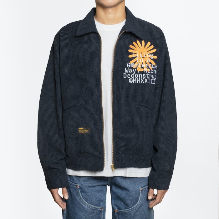 Vearst Work Jacket Corduroy Slump Navy