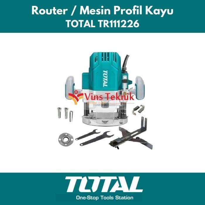 TOTAL TR11122 Router trimmer Mesin Profil besar profil kayu -Lulas G