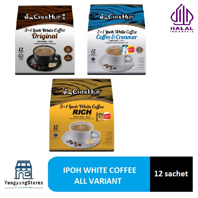 

Ipoh White Coffee Chekhup 2 In 1 / 3 In 1 / King Malaysia 12 Sachet