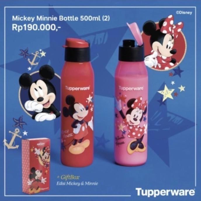 Rnuf*214 Botol Minum / Bowl Mickey Minnie Tupperware