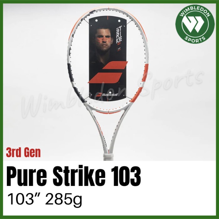 ✅Baru Raket Tenis Babolat Pure Strike 103 3Rd Gen / Pure Strike 103 Gen 3 Diskon