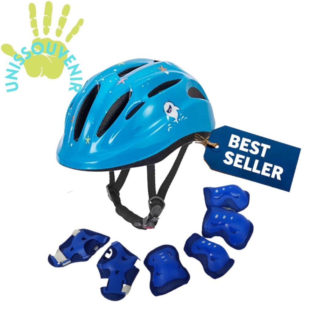 Helm Sepeda Anak Adjustable Helm Gowes Helm Inline Lengkap Deker