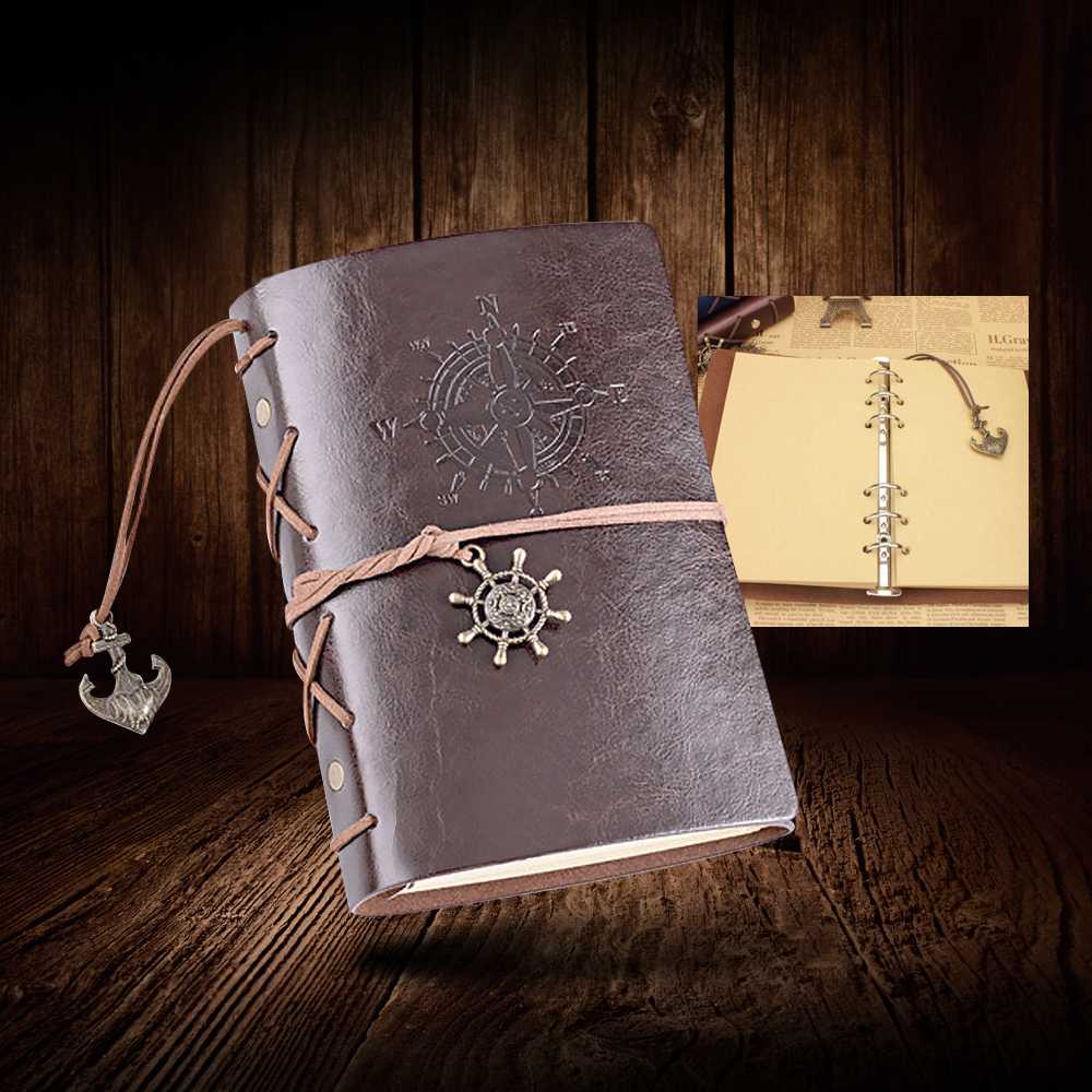 

Buku Catatan Harian Binder Kulit Retro Pirate Daily Notebook - 8005 Bergaransi