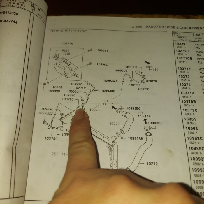 Cod Pipa Air Di Dekat Tabung Cadangan Air Radiator Mobil Canter Intercoler Kode Dit111
