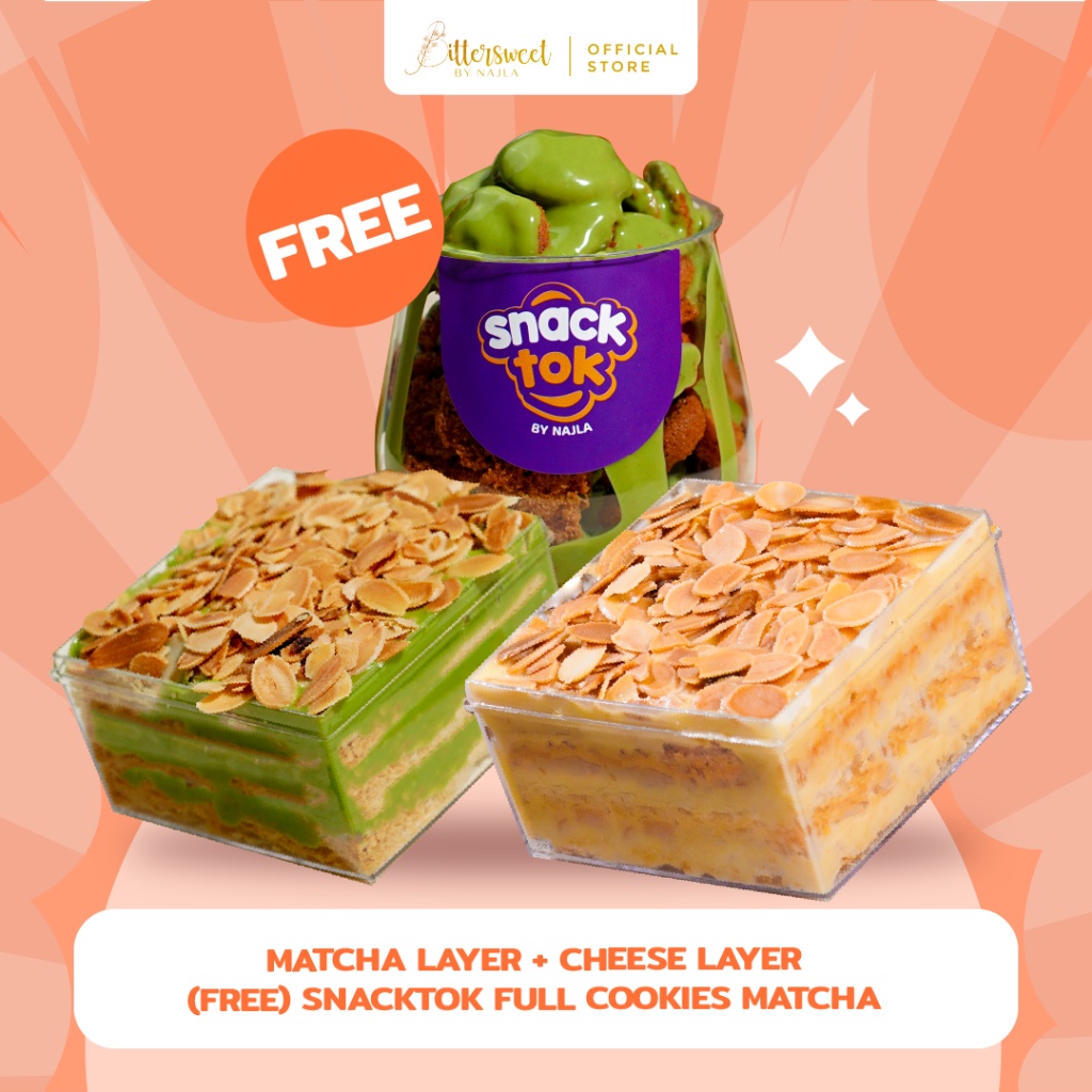 

Bittersweet By Naa - Bundling Matcha Layer, Cheese Layer & Snatok Full Cookies Matcha