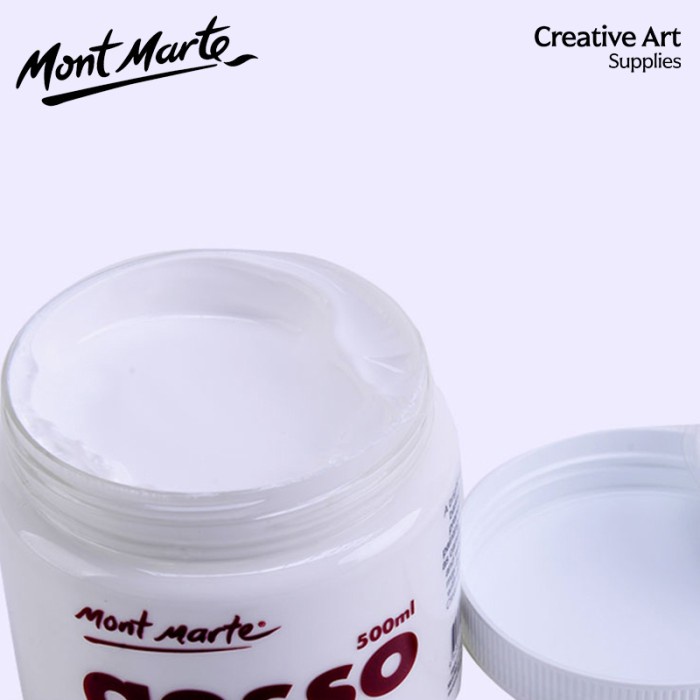 

Mont Marte Gesso Tub 500Ml Pelapis Cat, Kanvas, Kayu, Karton