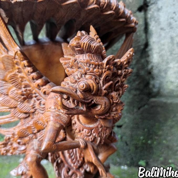 ] Patung Garuda Kayu 30 cm Garuda Kayu Patung Burung Garuda Bali Gwk