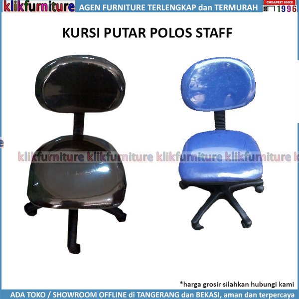 Kursi Kantor Kursi Putar Polos Kecil Staff