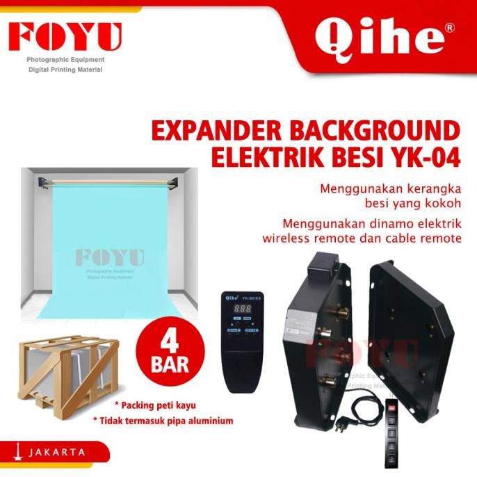 Expander Background Elektrik Besi 4 Slot Bar Wireless Remote YK-04