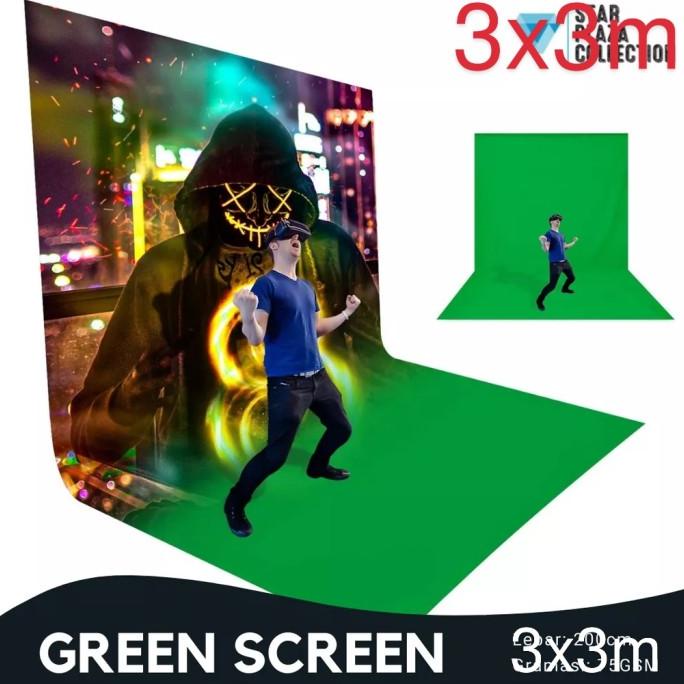 Kain backdrop Green Screen layar studio background greenscreen begron