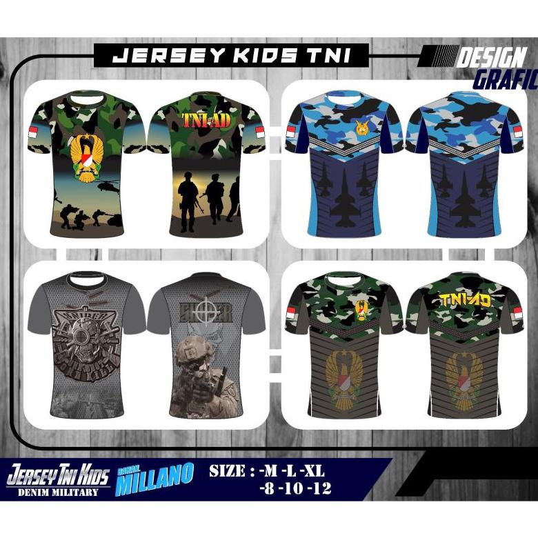Promo - JERSEY KIDS TNI KAOS ANAK LORENG TNI AD TNI AU TNI AL POLISI MILITER (KIDS) 