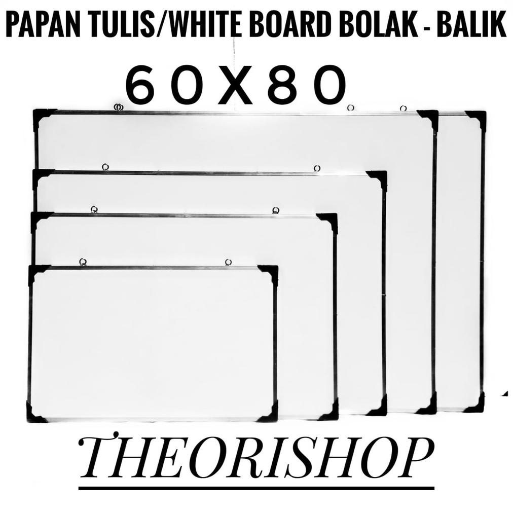 

Baru Papan Tulis Ukuran 60X80 CM/Papan Tulis /Papan White Board/Papan Tulis/ dua sisi spidol dan kapur .,