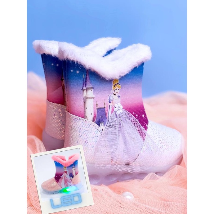 Sepatu Anak Perempuan Boots LED Princess 3D 3 4 5 Tahun SAP40