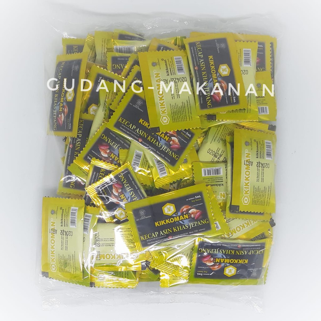 

Kikkoman Sachet Kecap Asin Khas Jepang 5Ml (Isi 100Pcs)
