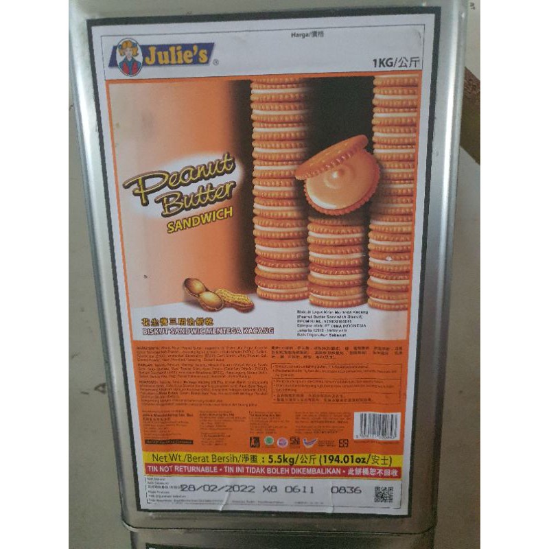 

Biskuit Kacang Malaysia 500Gr Julies Peanut Butter Craers