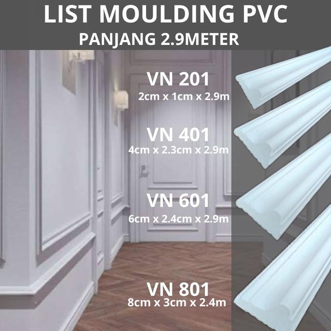 list wall moulding pvc