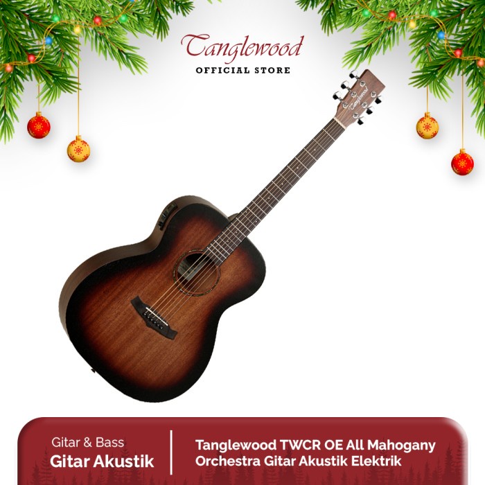 Tanglewood TWCR OE All Mahogany Orchestra Gitar Akustik Elektrik