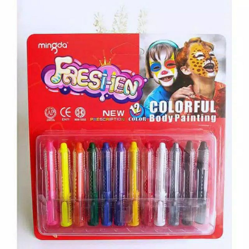 

Ngda Crayon Wajah / Face Painting - Aman Untuk Anak-Anak / Melukis Wajah - Isi 12 Pcs