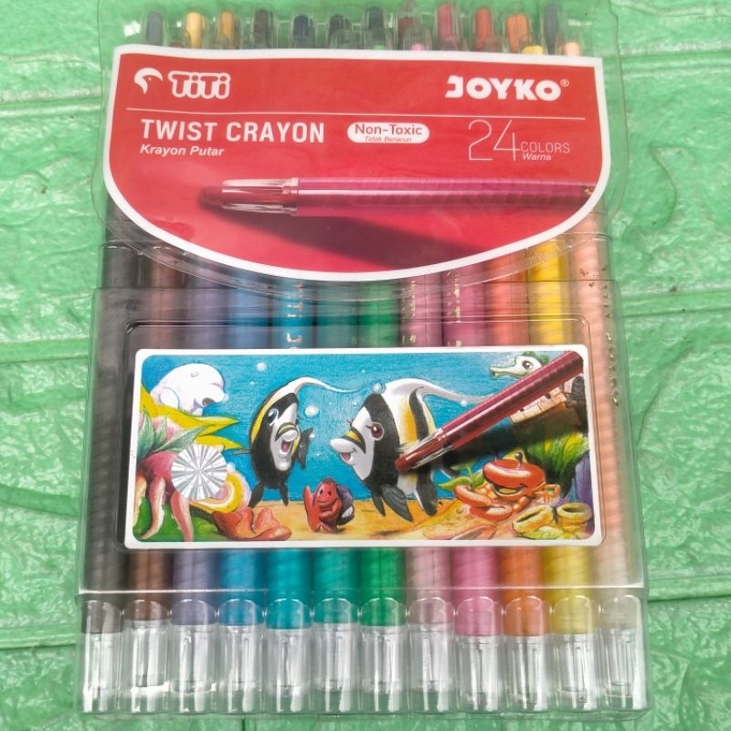 

Krayon Putar Panjang 24 Warna Titi Joyko Twcr-24S Grosir