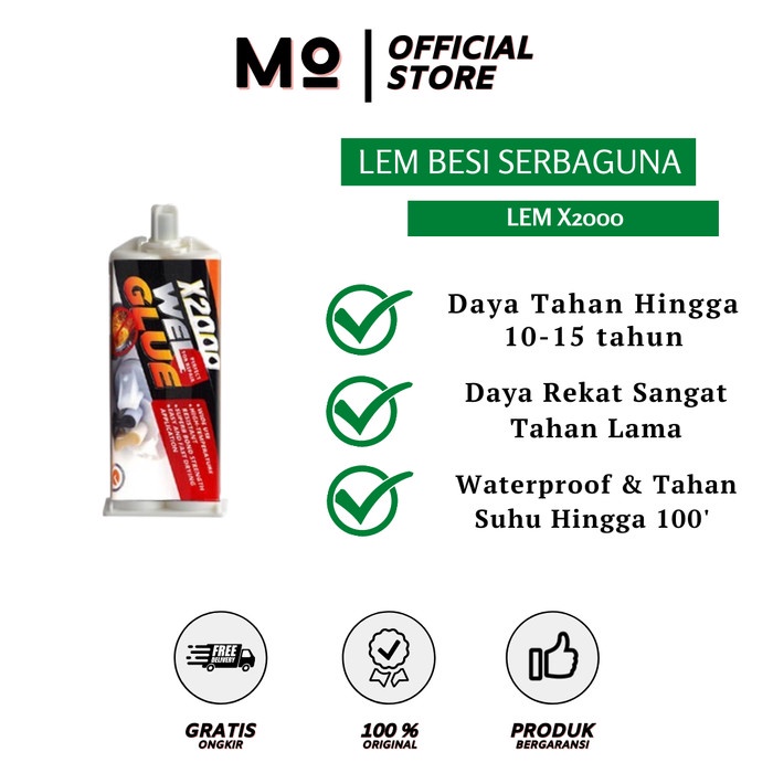 Ready Gratis Ongkir Lem X2000 dua komponen Lem las besi serbaguna yang kuat