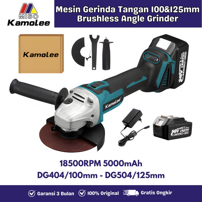 Kamolee-Mesin Gerinda Tangan 100mm/125mm-Brushless Angle Grinder -Megah CT