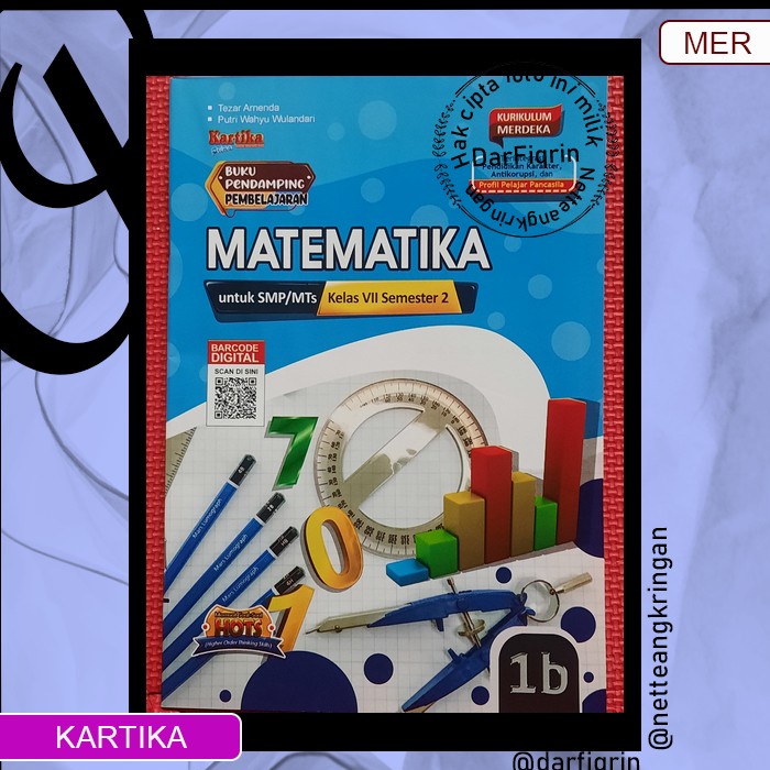 LKS Matematika Kelas 7 8 Semester 2 SMP/MTs KURMER Kurikulum Merdeka-Kartika-HOTS-Tezar-Putri