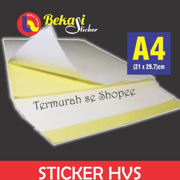 

Terlaris Stiker Hvs (Doff) A4 1 Pak @ 100 Lembar Relis Kuning BisaCod