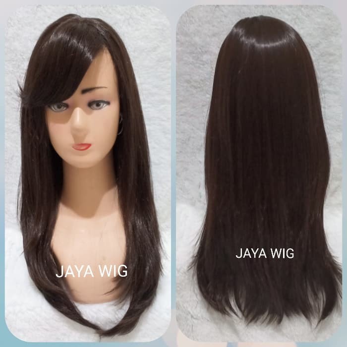 Wig Rambut Palsu Wanita Lurus Segi Panjang Sebahu / Wig Panjang